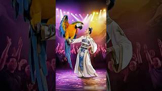 A Woman fuses with a giant Parrot on AGT americagottalent agt magic talen shorts [upl. by Cranford]