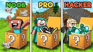 Minecraft NOOB vs PRO vs HACKER  Lucky Blocks in Minecraft  Animation [upl. by Oinesra303]