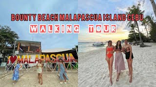 Walking Tour  Beachfront Resorts at Bounty Beach Malapascua Island Cebu  Señorita Melbae [upl. by Kelbee]