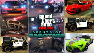 All New Cars In The GTA 5 Online Agents Of Sabotage DLC [upl. by Amsab187]