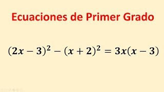 Ecuaciones de primer grado con parentesis al cuadrado [upl. by Neff713]