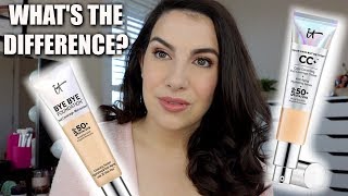 NEW IT COSMETICS Bye Bye Foundation vs CC Cream [upl. by Georgetta]