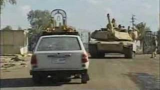 US tank crushes Iraqi civilians car [upl. by Ahsial]