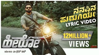 HERO  Nenapina Hudugiye Lyric Video  Rishab Shetty  Vijay Prakash  Ajaneesh  Yogaraj Bhat [upl. by Sternberg496]