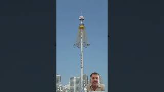 south korea gyro drop tower amusementpark themepark ride gyro drop korea tower thriller [upl. by Auqeenahs]