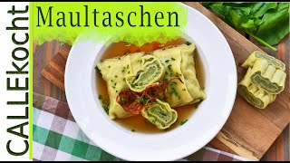 Leckere Maultaschen selber machen  Rezept für Teig und Füllung [upl. by Kooima]