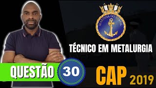 ⚠⚓🛳Resolução de Questão  CAP2019  Técnico em Metalurgia  Regra da Alavanca⚙🔩 [upl. by Mixam]