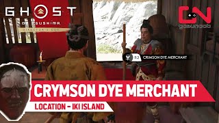 Crimson Red Dye Merchant Location Iki Island Ghost of Tsushima  New Hats Masks Sword Kits Armor [upl. by Gnemgnok361]