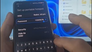 How to connect hotspot in redmi A3 Pro  How to on hotspot in redmi A3 Pro [upl. by Darrick]