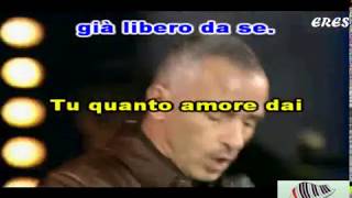 KARAOKE UN ANGELO DISTESO AL SOLE CON CORI DEMO  EROS RAMAZZOTTI [upl. by Garv]