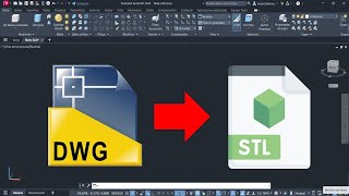 Cómo convertir archivos DWG de Autocad a litografía STL para impresión 3D [upl. by Brigid]