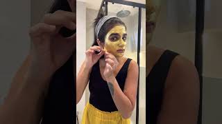 I tried trending gold peel off mask😀 goldpeeloffmask goodvibes [upl. by Olds275]