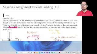 Maximum Axial Stress in a Blade Spinning at Constant Velocity [upl. by Notnel]