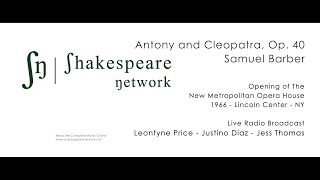 Antony amp Cleopatra  Leontyne Price  Justino Díaz  Barber  MET Opening 1966 SN Restored 2024  4K [upl. by Atirehs]