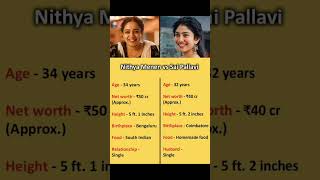 Nithiya Menon 🆚 Sai Pallavi [upl. by Zetneuq635]