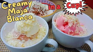 Creamy Maja Blanca in a Cup  How to Cook Creamy Maja Blanca  Mets Kitchen [upl. by Yemrej415]