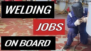 Welding jobs on board a dry cargo ship [upl. by Enomsed]