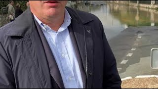 Inondations à Vendôme  le maire Laurent Brillard appelle chacun à respecter les consignes [upl. by Federica90]