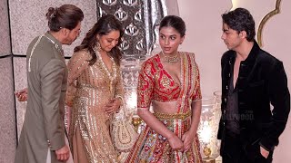 Shahrukh Khan Family arrives at Anant Ambani  Radhika Merchant Wedding [upl. by Kolnos409]