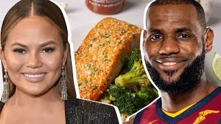 LeBron James Vs Chrissy Teigen Whose Salmon Is Better [upl. by Nnylannej]