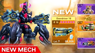 NEW MECH Blockhorn amp NEW WEAPON Overdriver 16  Mech Arena Robots [upl. by Nydroj973]