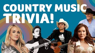 COUNTRY MUSIC TRIVIA Can you pass this music quiz [upl. by Diandra]