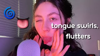 ASMR  Tongue Flutters Clicking and Swirls with Mouth Sounds  hand movements [upl. by Iffar128]