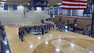 Judson Choir Sings National Anthem Prior to Basketball Game [upl. by Ynogoham]