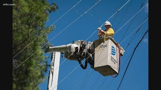 Training lineman at Denmark Technical College [upl. by Ellerred]