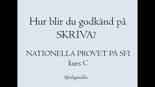 sfigunilla SFI NATIONELLT PROV SKRIVA kurs C [upl. by Pattie]