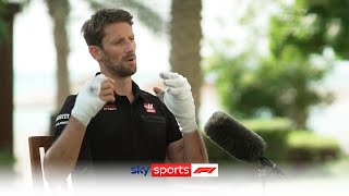 EXCLUSIVE Romain Grosjean reveals how he escaped horrific fireball crash [upl. by Bainter32]