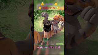 Sherkhan Bna Bacha mowgli cartoon mowglicartoon shortvideo viralvideo ytshorts youtubeshorts [upl. by Schoof156]