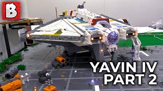 GIANT Star Wars YAVIN IV Rebel Base in LEGO  Part 2  Base Tarmac [upl. by Boarer]