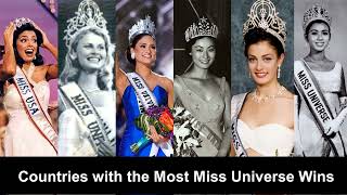 Countries with the Most Miss Universe Wins A Global Celebration of Beauty and Pride [upl. by Garvy]