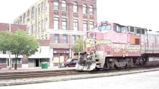 BNSF 555 3rd video Local train with Fouled S3L Horn [upl. by Naxor]