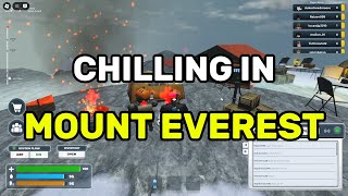 Climbing Mount Everest  Some Obby and Cool Ambience  Mt Everest Climbing Roleplay Roblox [upl. by Wyatt]