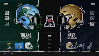 No 25 Tulane Green Wave at Navy Midshipmen [upl. by Afinom631]