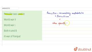 Penicillin was used in  12  KINGDOM FUNGIMULTICELLULAR DECOMPOSERS  BIOLOGY  DINESH PUBLIC [upl. by Uno451]