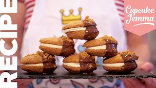 Plant Based Biscoff Cookie Sandwich Recipe amp HowTo  vegan  Cupcake Jemma [upl. by Vallie]