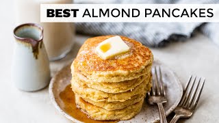 EASY ALMOND FLOUR PANCAKES  fluffy Keto breakfast [upl. by Adrianna470]