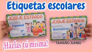 Cómo hacer etiquetas escolares tutorial principiantes [upl. by Alin704]