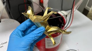 Gold Plating a 3D printed item [upl. by Ahsael]