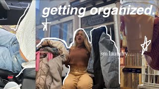 GET ORGANIZED WITH ME getting my life back together skincare cleaning homework shopping [upl. by Adnohs]