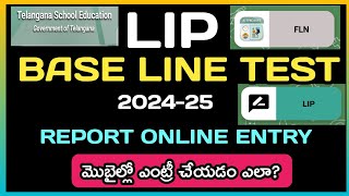 How To Entry LIP Baseline Test Report Online 2024  FLN baseline test Online entry [upl. by Alebasi]