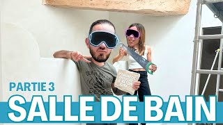 DIY Cloison de douche Siporex amp Béton ciré  SDB PARTIE 3 [upl. by Omrelliug]