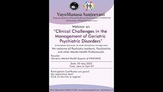 Clinical Challenges in the Management of Geriatric Psychiatric Disorders [upl. by Genni67]