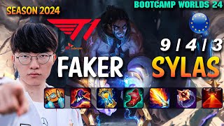 T1 Faker SYLAS vs AHRI Mid  Patch 1421 EUW Ranked WORLDS 2024 Bootcamp  lolrec [upl. by Ansilme]