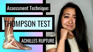 Thompson Test ACHILLES RUPTURE  PT ASSESSMENT [upl. by Claudianus]