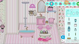 Decoração de banheiro sugar Pink no toca life world [upl. by Stralka]