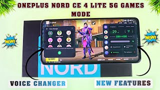 OnePlus Nord CE 4 Lite 5G Game Mode New Gaming Features And Voice Changer ⚡ [upl. by Ahsimrac]